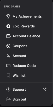 This shows where you can find out the Sign out button