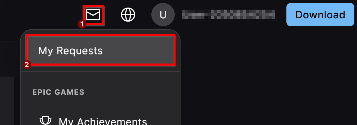 locations to access My Requests